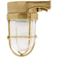 Außenlampe Wand Echt-Messing Glas H: 16,5 cm IP64 E27 von Andromeda