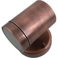 Außenlampe Wand Glas Messing GU10 IP64 in Kupfer antik von Andromeda