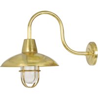 Außenlampe Wand Messing Glas E27 IP64 37 cm hoch KYMOS von Andromeda
