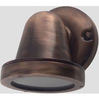 Außenlampe Wand Messing Glas H: 14 cm IP64 GU10 Maritim von Andromeda