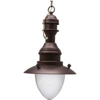 Außenleuchte Glas Messing massiv E27 IP43 D: 20 cm Maritim von Lido Light Fixture Man. LTD