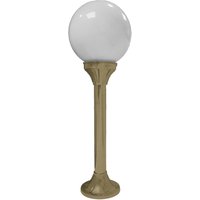 Außenleuchte Kugel Schirm 60 cm hoch Glas Messing E27 IP43 von Andromeda