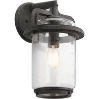 Außenleuchte Wand 43,7 cm hoch IP44 E27 Alu Glas Vintage von ELSTEAD