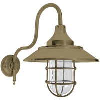 Außenleuchte Wand Echt-Messing Glas H: 44 cm IP44 E27 Außenleuchte Wand Echt-Messing Glas H: 44 cm IP44 E27 von Andromeda