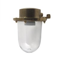 Außenleuchte Wand Glas Echt-Messing E27 IP64 H: 18 cm klein von Andromeda