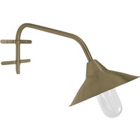 Außenleuchte Wand Messing Glas 26 cm breit IP44 E27 von Andromeda