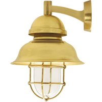 Außenleuchte Wand Messing Glas 35 cm hoch IP64 E27 von Andromeda