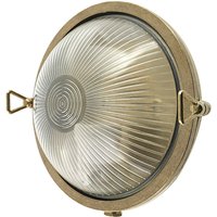 Außenleuchte Wand Messing massiv Glas D: 17,5 cm rund Außenleuchte Wand Messing massiv Glas D: 17,5 cm rund von Andromeda