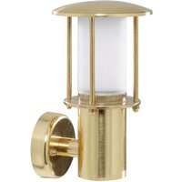 Außenwandlampe Glas Echt-Messing E14 IP53 22 cm hoch von Andromeda