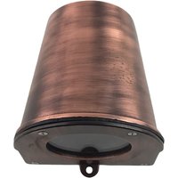 Außenwandlampe Glas Echt-Messing GU10 IP54 10 cm hoch von Andromeda