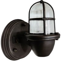 Außenwandlampe Messing massiv Glas E27 IP64 24 cm hoch von Lido Light Fixture Man. LTD
