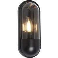 Außenwandlampe Schwarz H: 24 cm IP44 E27 GOMEZ von Searchlight