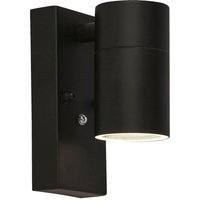 Außenwandlampe Schwarz IP44 Metall H:15 cm akzentuiert Außenwandlampe Schwarz IP44 Metall H:15 cm akzentuiert von 121004