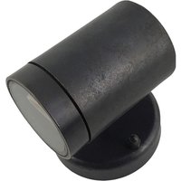 Außenwandlampe Schwarz antik GU10 IP64 H: 10 cm Messing Glas Außenwandlampe Schwarz antik GU10 IP64 H: 10 cm Messing Glas von Andromeda