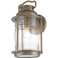 Außenwandleuchte E27 IP44 40,4 cm hoch Vintage Glas Alum von ELSTEAD