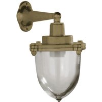 Außenwandleuchte Echt-Messing Glas 30 cm hoch IP64 E27 von Andromeda