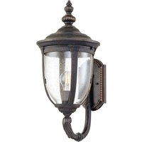 Außenwandleuchte Glas Aluminium IP44 H: 54,3 cm in Bronze von ELSTEAD