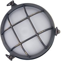Außenwandleuchte IP44 Ø 25 cm Maritim Echt-Messing Glas von Ghidini Giovanni Battista