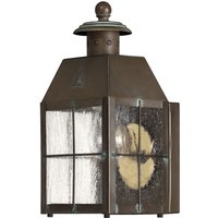 Außenwandleuchte Messing Glas E27 IP44 24,8 cm hoch klein von ELSTEAD