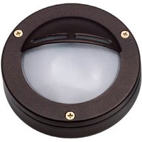 Außenwandleuchte Messing Glas GX53 IP64 rund Rostbraun Antik von Lido