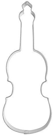 Ausstechform Cello / Violoncello, 12,5cm, Weissblech Ausstechform Cello / Violoncello, 12,5cm, Weissblech von Formina