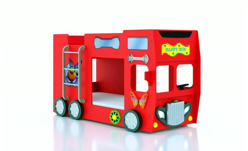 Autobett Bus   ¦ rot ¦ Maße (cm): B: 116 H: 150 Betten > Bettgestelle - Höffner