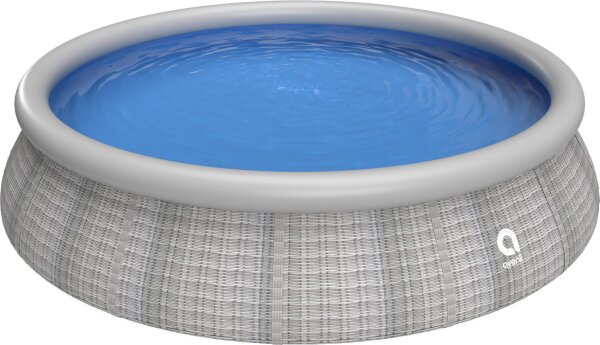 Avenli Prompt Set 457 x 84 cm Pool, ohne Zubehör, graue Rattanoptik