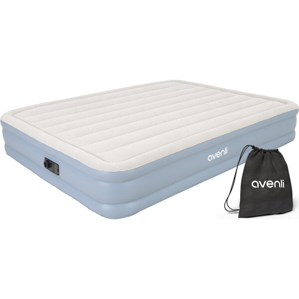 Avenli selbstaufblasende Luftmatratze / Luftbett 203 x 152 x 33 cm mit eingebauter Pumpe
