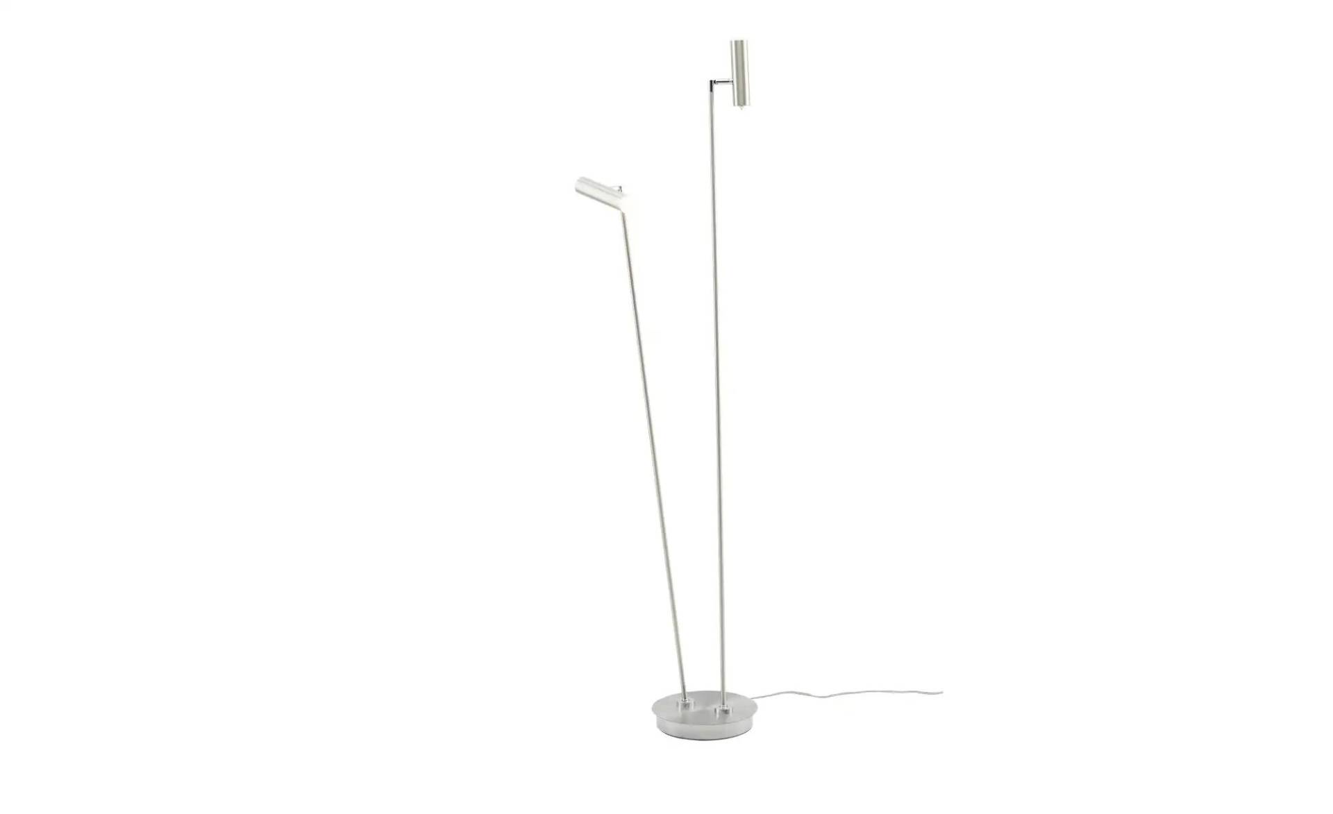 HELL-höllisch gutes Licht LED-Stehleuchte  2-flammig  Nickel-matt   ¦ silber ¦ Maße (cm): H: 140  Ø: 22.0 Lampen & Leuchten > LED-Leuchten > LED-Stehlampen - Möbel Kraft