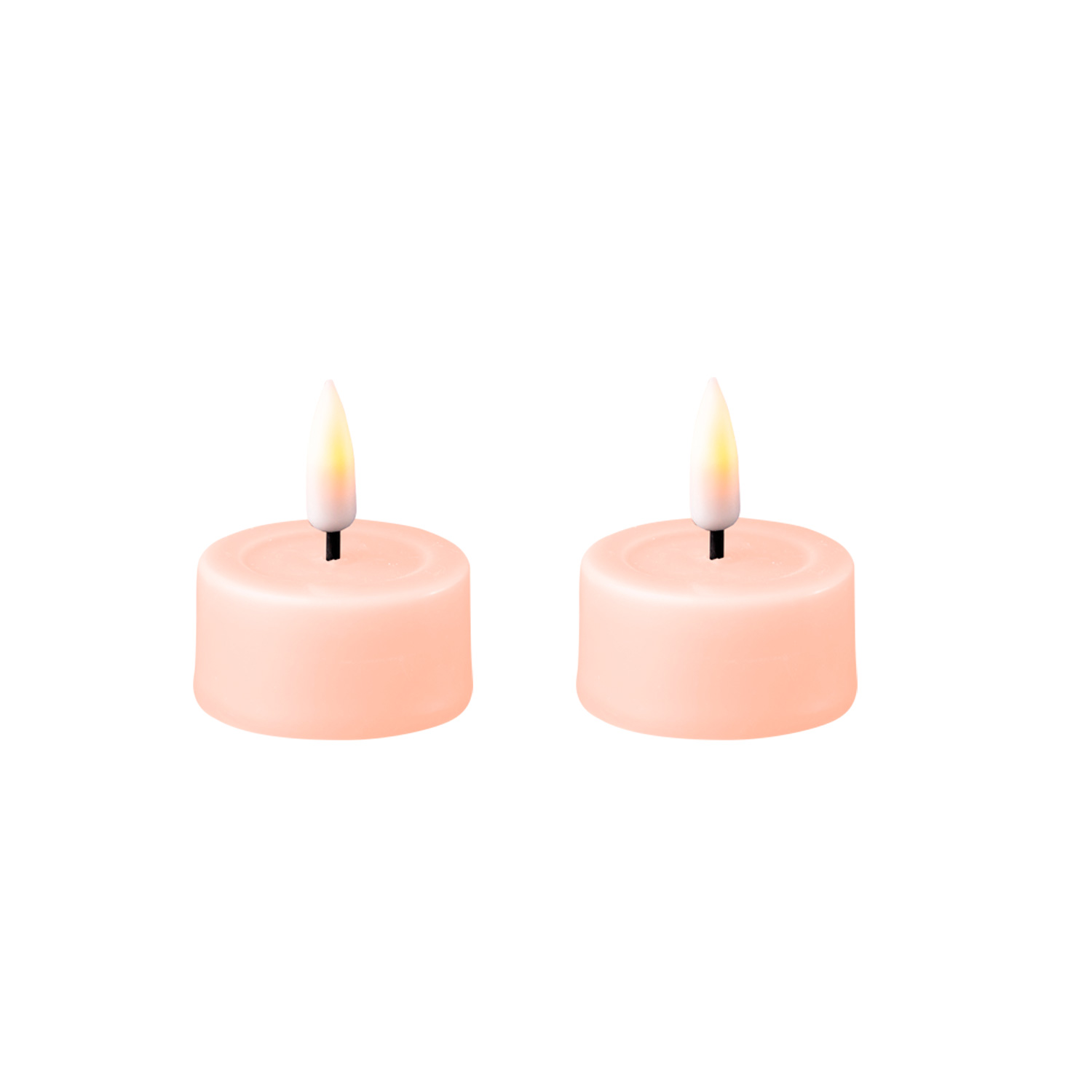 B-Ware LED Teelichter MIA - Echtwachs - realistische 3D Flamme - D: 4,1cm - Batteriebetrieb - rosa - 2 Stk B-Ware LED Teelichter MIA - Echtwachs - realistische 3D Flamme - D: 4,1cm - Batteriebetrieb - rosa - 2 Stk von DELUXE Homeart