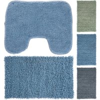 BADEMATTE 2er Set 3 Sorten unsortiert  Blau / Grau / Grün