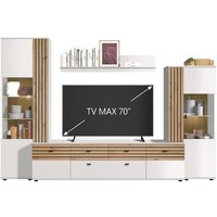 BARLET VC Wohnkombination Set 4-teilig  Ohne Led Beleuchtung / Ohne Dekoration von Forestdream A6BL00VC Weiss/Braun