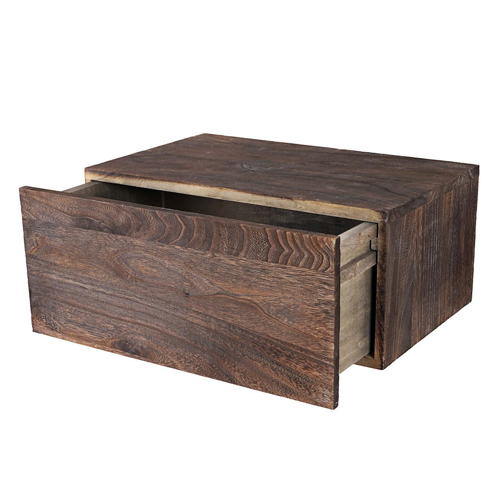 Berlinlodge Wandregal, Braun, Holz, 46x21x30 cm, Wohnzimmer, Regale, Wandregale von BERLINLODGE