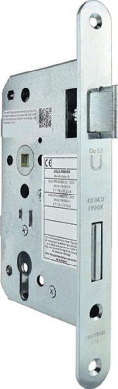 BEVER Panik-Einsteckschloss (Panik-Funktion D abgerundet / 24/65/72/9 mm DIN rechts) - 1007PPGR von BEVER