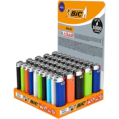 BIC Feuerzeuge J26 Maxi Neutral 50 Stück Display Collie Kollie von BIC