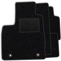 [BLM]CT039 schwarz - Velours-Fußmatten-Set passend für Citroen C-ZERO 2010-2020 - schwarzer Rand