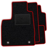 [BLM]MA026 rot - Velours-Fußmatten-Set passend für Mazda CX-3 2014-2021 - roter Rand
