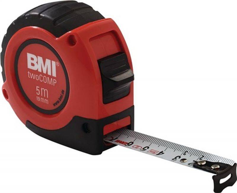 BMI Taschenrollbandmaß (Länge 8 m Breite 25 mm mm/cm / EG II ABS Automatic) - 472841021 von BMI