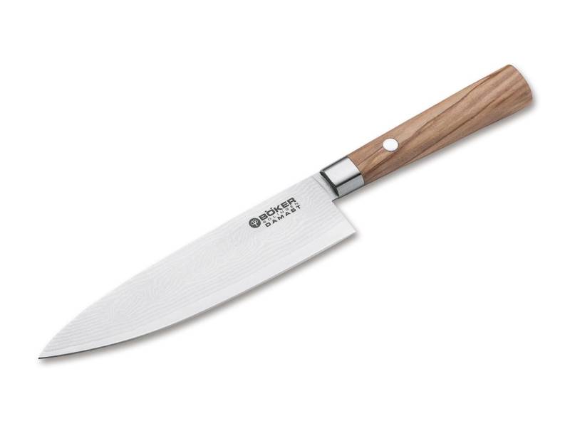 BÖKER DAMAST Messer OLIVE kleines KOCHMESSER BÖKER DAMAST Messer OLIVE kleines KOCHMESSER von BÖKER Manufaktur Solingen