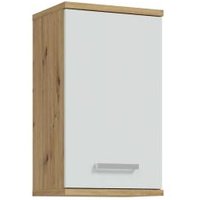 Bad-Hängeschrank 1-trg VERIS von Forte Weiß / Artisan Oak
