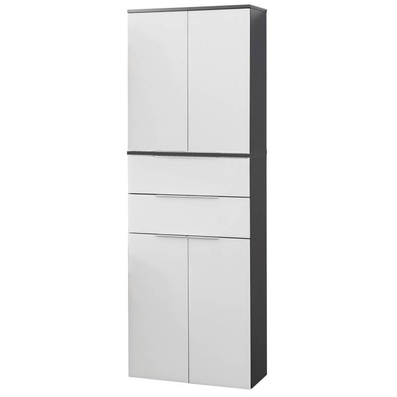 Fackelmann Hochschrank 'Kara' weiß, anthrazit 61 x 176,1 x 32cm von Fackelmann