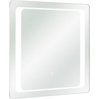 Spiegel 70x70 cm inkl. LED Beleuchtung mit Touch Bedienung MURCIA-66, B/H/T: ca. 70/70/3 cm