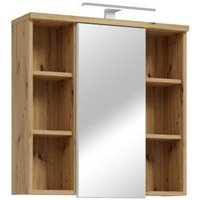 Bad-Spiegelschrank 1-trg VERIS von Forte Weiß / Artisan Oak