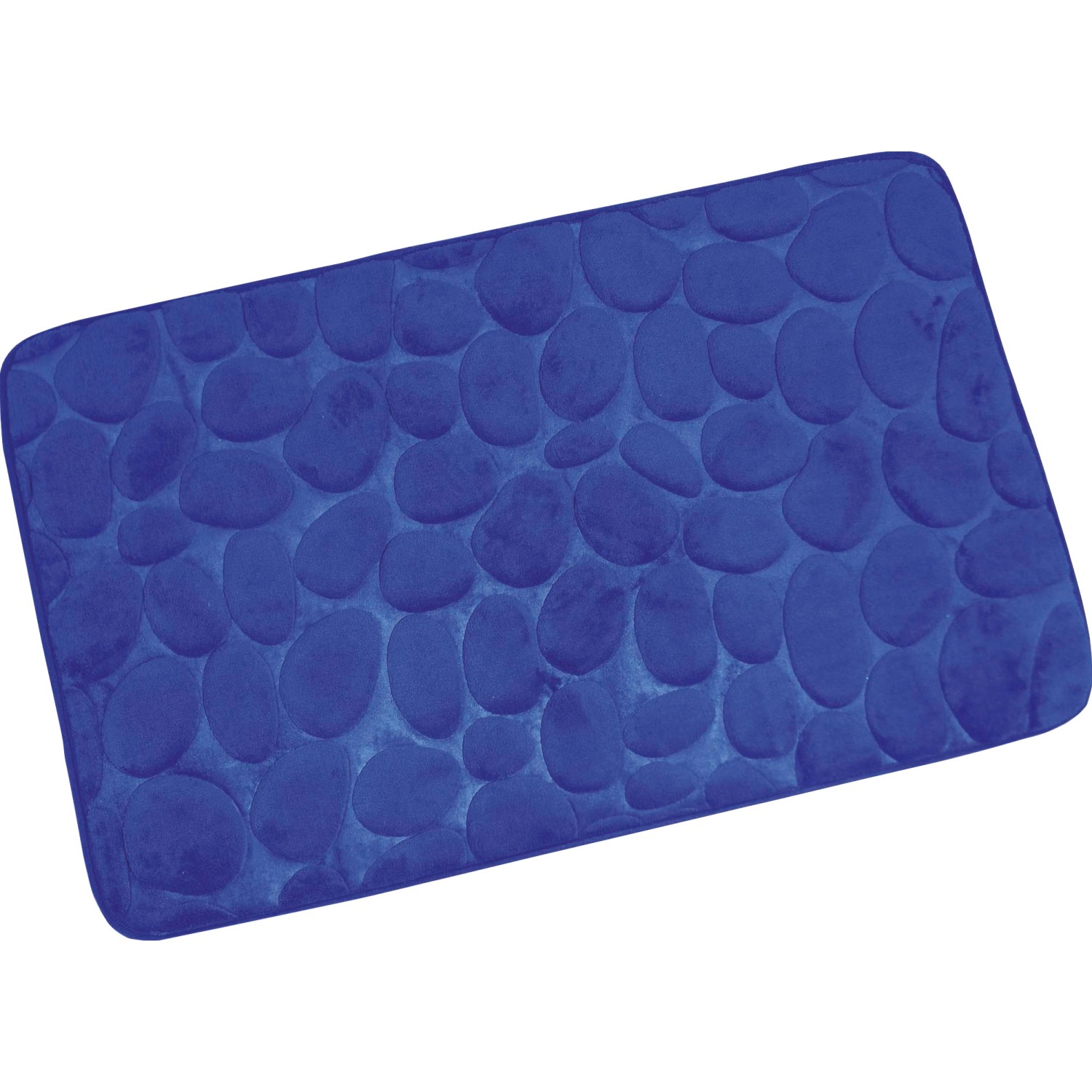 Badematte Kieselstein 60 cm x 40 cm Dunkelblau von -