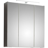 Badezimmer Spiegelschrank, 65 cm breit, QENA-66 in Quarzgrau Matt Touch, B/H/T ca. 65/70/16 cm