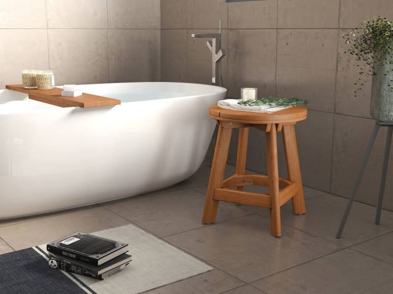 Badezimmerhocker aus Teak SPA & LIVING (rund)