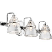 Badezimmerlampe Spiegel Metall Glas 55,9 cm breit IP44 G9 LED von ELSTEAD