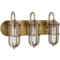 Badezimmerlampe Spiegel Metall Glas E27 IP44 54,3 cm breit von ELSTEAD