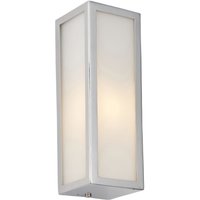 Badezimmerlampe Wand IP44 Glas Metall H: 21,5 cm Chrom Weiß G9 Badezimmerlampe Wand IP44 Glas Metall H: 21,5 cm Chrom Weiß G9 von Endon