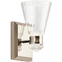 Badlampe LED Metall Glas H: 24,7 cm IP44 3000 K warmweiß von ELSTEAD